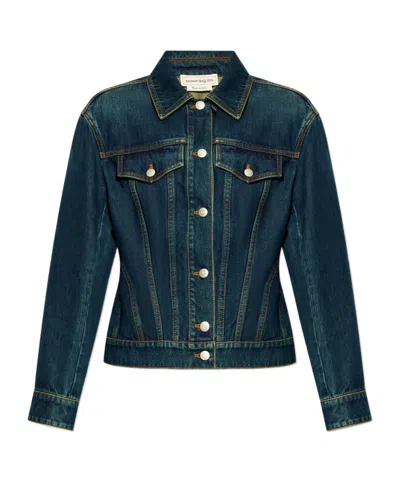 ALEXANDER MCQUEEN ALEXANDER MCQUEEN BUTTONED DENIM JACKET