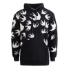 Alexander Mcqueen Contrasting Colors Pattern Loose Hoodie 'black'