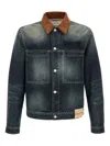 Alexander Mcqueen Trucker Jacket In Blue