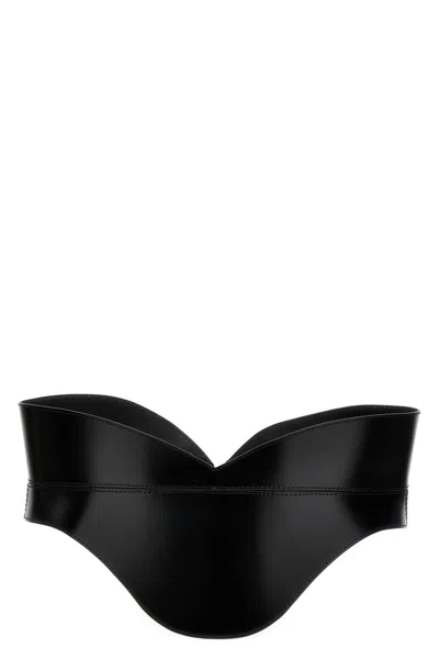 Alexander Mcqueen Corset Belt In Black