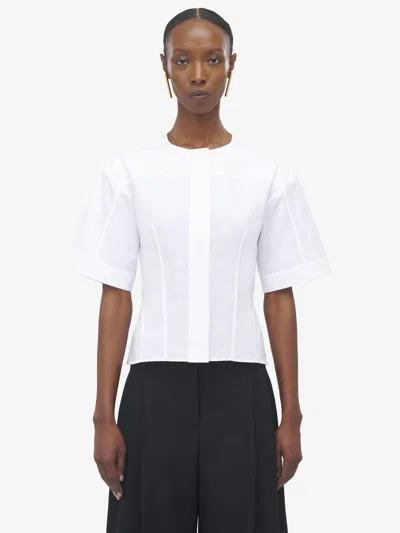 ALEXANDER MCQUEEN CORSET POPLIN SHIRT