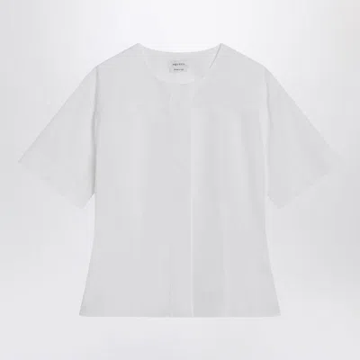 Alexander Mcqueen Corset Shirt In Poplin In White