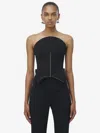 Alexander Mcqueen Bustier Top In Black