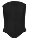 Alexander Mcqueen Zip-up Corset Top In Black