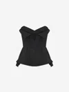 Alexander Mcqueen Strapless Corset Top In Black