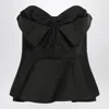 Alexander Mcqueen Strapless Bustier Top In Black