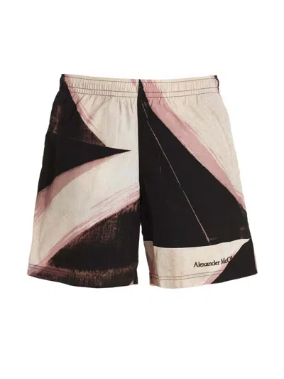 Alexander Mcqueen Printed Swimming Trunks In Multicolor