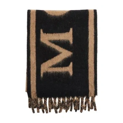 Alexander Mcqueen Cosy Mcqueen Stri Scarf In Black