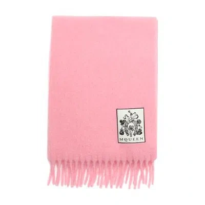 Alexander Mcqueen Cosy Solid Scarf In Pink