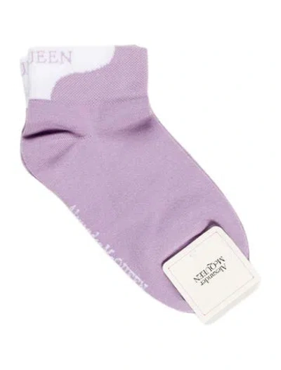Pre-owned Alexander Mcqueen Cotton Ankle Socks W/ Tags In Purple