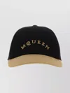 Alexander Mcqueen Two-tone Embroidered Logo Baseball Hat In Black