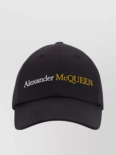 ALEXANDER MCQUEEN COTTON BASEBALL HAT WITH CURVED BRIM AND VENTILATION
