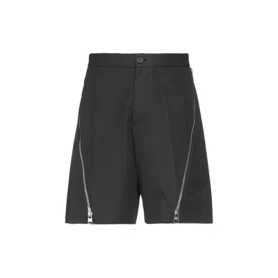 Alexander Mcqueen Cotton Bermuda Men In Black