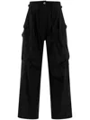 Alexander Mcqueen Oversize Cargo Trousers In Black