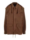 Alexander Mcqueen Long-sleeved Casual Jacket In Brown