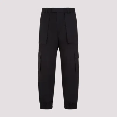 Alexander Mcqueen Cotton Cargo Trousers In Black
