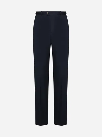 Alexander Mcqueen Cotton Chino Trousers In Navy