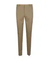 Alexander Mcqueen Cotton Cigarette Trousers In Brown