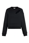 Alexander Mcqueen Cotton Crew-neck Sweatshirt In Black