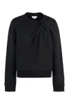Alexander Mcqueen Knot-embellished Cotton Sweatshirt In Black