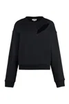 Alexander Mcqueen Cotton Crew-neck Sweatshirt In Black