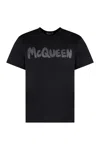 Alexander Mcqueen Cotton Crew-neck T-shirt In Black