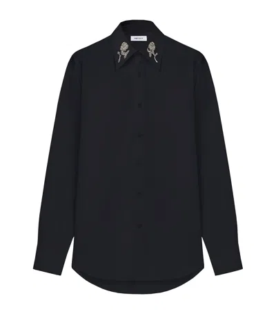 Alexander Mcqueen Cotton Embellished Shirt In Black
