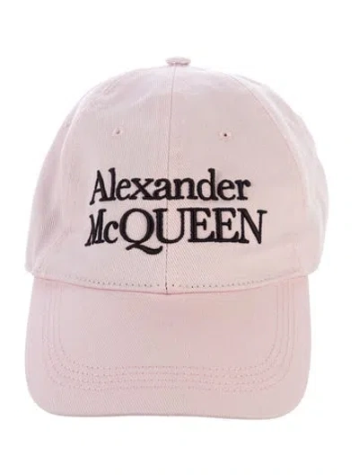 Pre-owned Alexander Mcqueen Cotton Embroidered Baseball Hat In Pink