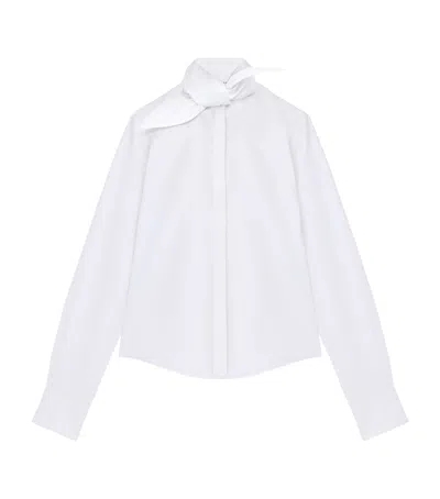 Alexander Mcqueen Cotton Exploded Collar Shirt In White