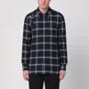 Alexander Mcqueen Mcqueen Harness Plaid Cotton Flannel Button-up Shirt In Blue