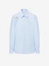 Alexander Mcqueen T-bar Harness Long-sleeved Shirt In Blue