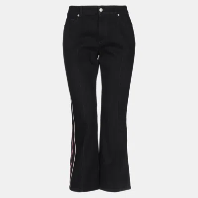 Pre-owned Alexander Mcqueen Cotton Jeans 24 In Black