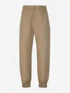 Alexander Mcqueen Beige Cargo Pants With Elastic Waistband In Cotton Man In Brown