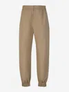 Alexander Mcqueen Beige Cargo Pants With Elastic Waistband In Cotton Man In Brown
