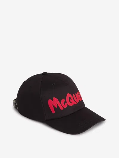 Alexander Mcqueen Black Cotton Baseball Cap