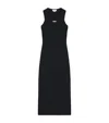 Alexander Mcqueen Crew Neck Cut-out Midi Dress In Black