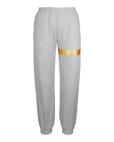Alexander Mcqueen Cotton Logo Sweatpants In Gray