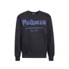 Alexander Mcqueen Cotton Logo Sweatshirt In Black