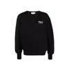 Alexander Mcqueen Graffiti Logo Patch Cotton Sweatshirt In Black