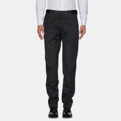 Pre-owned Alexander Mcqueen Cotton Trousers It 48 In Black