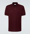 Alexander Mcqueen Men Polo Shirt With Logo On The Collar In Burgundy