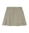 Alexander Mcqueen Pleated Cotton Shorts In Brown