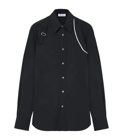 ALEXANDER MCQUEEN COTTON POPLIN HARNESS SHIRT