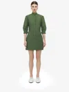 Alexander Mcqueen Mcqueen Day Button Front Cotton Poplin Minidress
