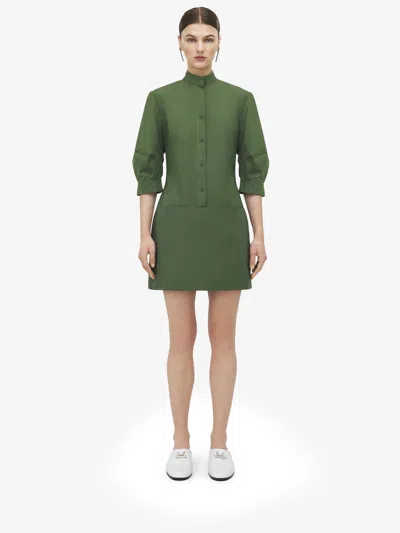 Alexander Mcqueen Cotton Poplin Mini Dress