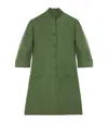 Alexander Mcqueen Cotton Poplin Mini Shirt Dress In Green