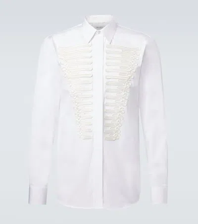 Alexander Mcqueen Cotton Poplin Shirt In White