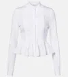 Alexander Mcqueen Cotton Poplin Shirt In White