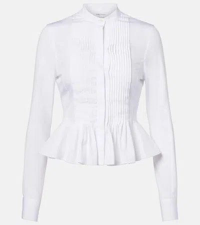 Alexander Mcqueen Cotton Poplin Shirt In White