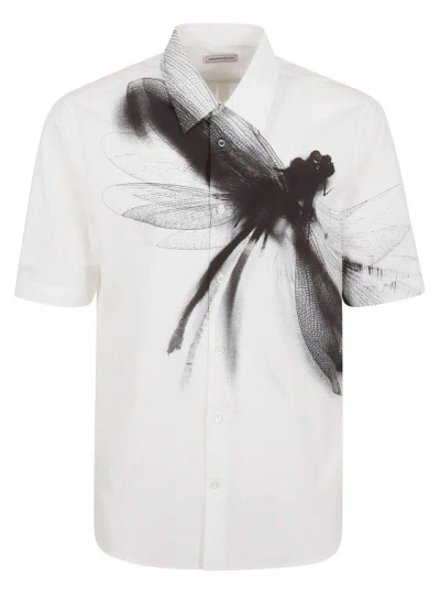 Alexander Mcqueen Cotton Poplin Shirt In White
